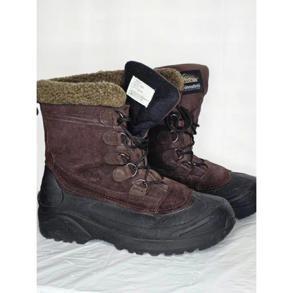 Men's Itasca Brown & Black Rain & Snow Boots Size 12